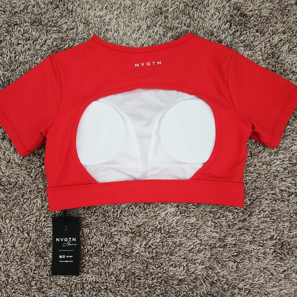 NVGTN Scarlet Open Back Tee Medium